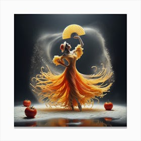 Spaghetti Flamenco Dancer Canvas Print