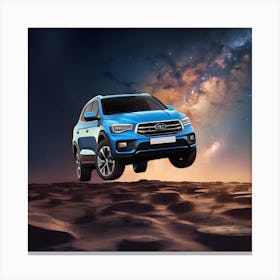 A Car Flaying In The Galaxy A54 6 Canvas Print