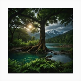 Tree In The Forest Canvas Print