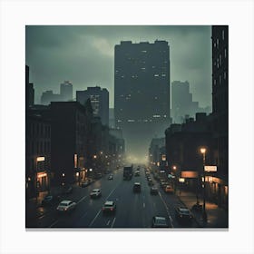 New York City At Night Canvas Print