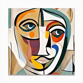 Abstract Of A Woman'S Face Canvas Print