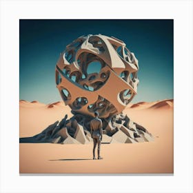 Man Standing In The Desert 1 Canvas Print