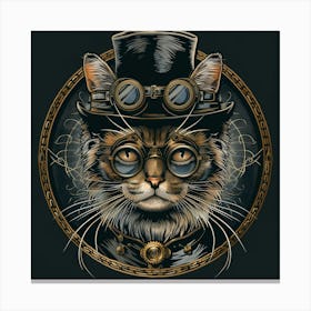 Steampunk Cat 34 Canvas Print