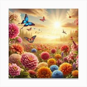 Butterfly Garden 2 Canvas Print