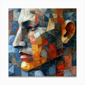 Face Of A Man - Cubism 1 Canvas Print