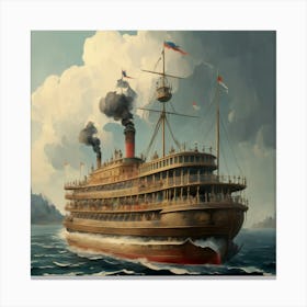 Steamship Canvas Print