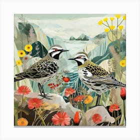 Bird In Nature Lark 3 Canvas Print