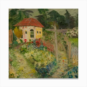 Gustav Klimt Style Farm Garden(3) Canvas Print