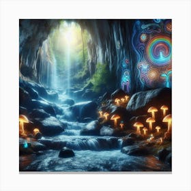 Psychedelic Cave Canvas Print