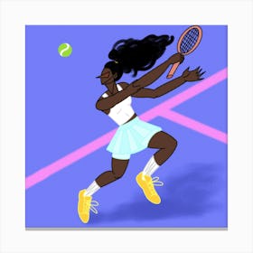 Wimbledon Girl Square Canvas Print