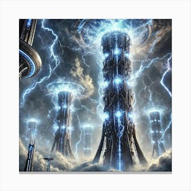 Aether Towers Storm Channeling Canvas Print