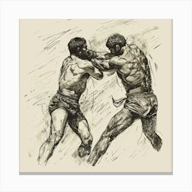 A Greco Roman Wrestling Hand Drawn Sketch Illust 1719334516 4 Canvas Print