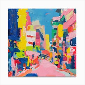 Abstract Travel Collection Seoul South Korea 6 Canvas Print