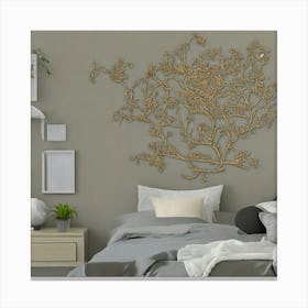 Bedroom With A Tree Canvas Print