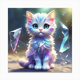 Crystal Kitten 2 Canvas Print