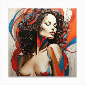 Sexy Woman Abstract Woman Canvas Print