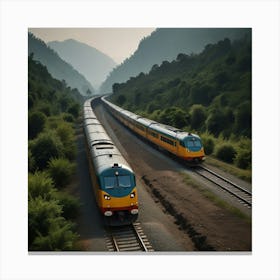 Default Create Unique Design Of Railway 3 Canvas Print