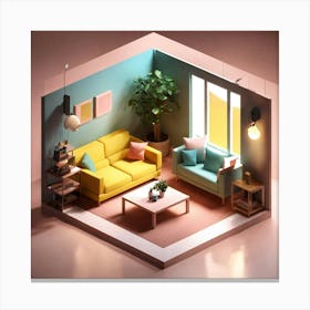 Miniature Living Room Canvas Print