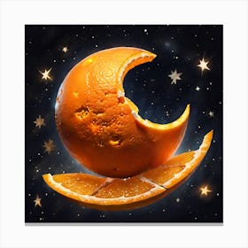 Moon And Oranges Canvas Print