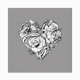 Heart Of Roses Canvas Print