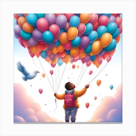 Balloons In The Sky Canvas Print