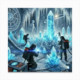 Discovery Of Cryo Crystals Canvas Print