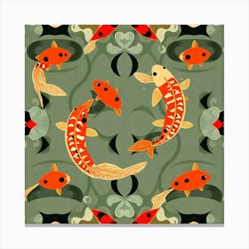 Koi Fish Pattern 9 Canvas Print