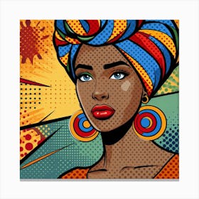 Nafula African Woman In A Turban Canvas Print