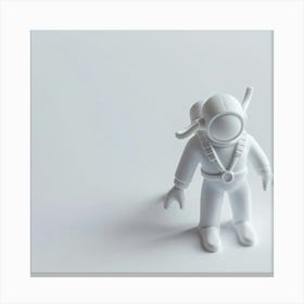 White Astronaut Canvas Print