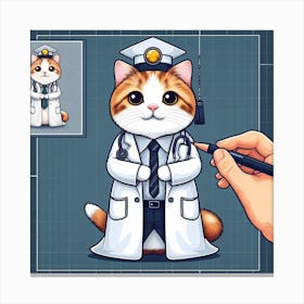 Doctor Cat 3 Canvas Print