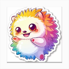 Rainbow Hedgehog Canvas Print