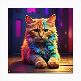 Colorful Cat Canvas Print