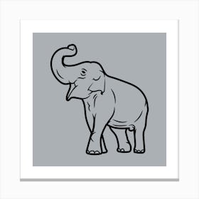 Elephant Drawing Canvas Print