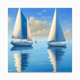 Sailboats Canvas Print