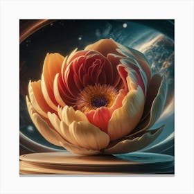 Flower In Space Canvas Print