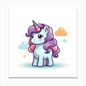 Cute Unicorn 258 Canvas Print