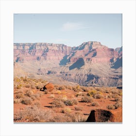 Grand Canyon Landscape Square Canvas Print