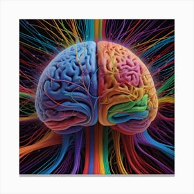 Rainbow Brain 1 Canvas Print