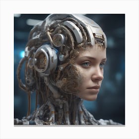 Cyborg Woman 70 Canvas Print