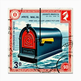 Stamp Postage Mail Letter Envelope Collectible Philately Postal Communication Paper Collec (6) Canvas Print