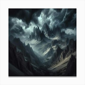 Dark Mountain Landscape 3 Canvas Print