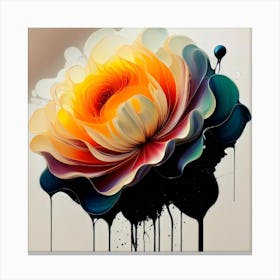 Abstract Flower Painting 4 Canvas Print