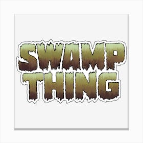 Swamp Thing Logo Comics Comic Fictional Characters Canvas Print