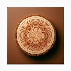 Circular Slice Of Wood Canvas Print