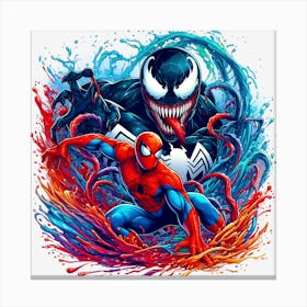 Spider-Man And Venom Canvas Print