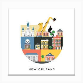 New Orleans Square Canvas Print