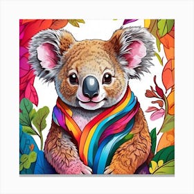 Rainbow Koala Canvas Print