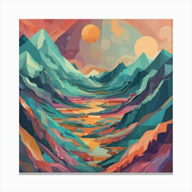 Abstract Landscape Painting 9 Canvas Print