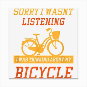 Thinking About Cycling Sustainable Mobility Bicycle Canvas Print