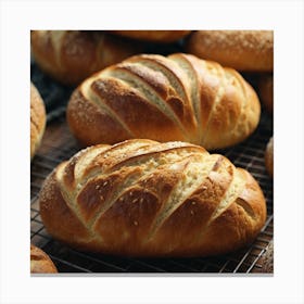 Bread On A Cooling Rack Canvas Print